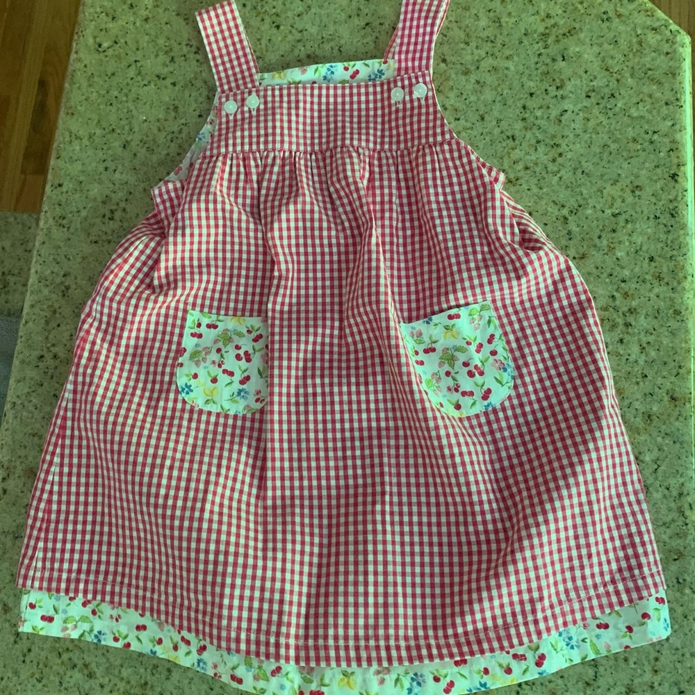 Janie & Jack two piece plaid dress/jumper set